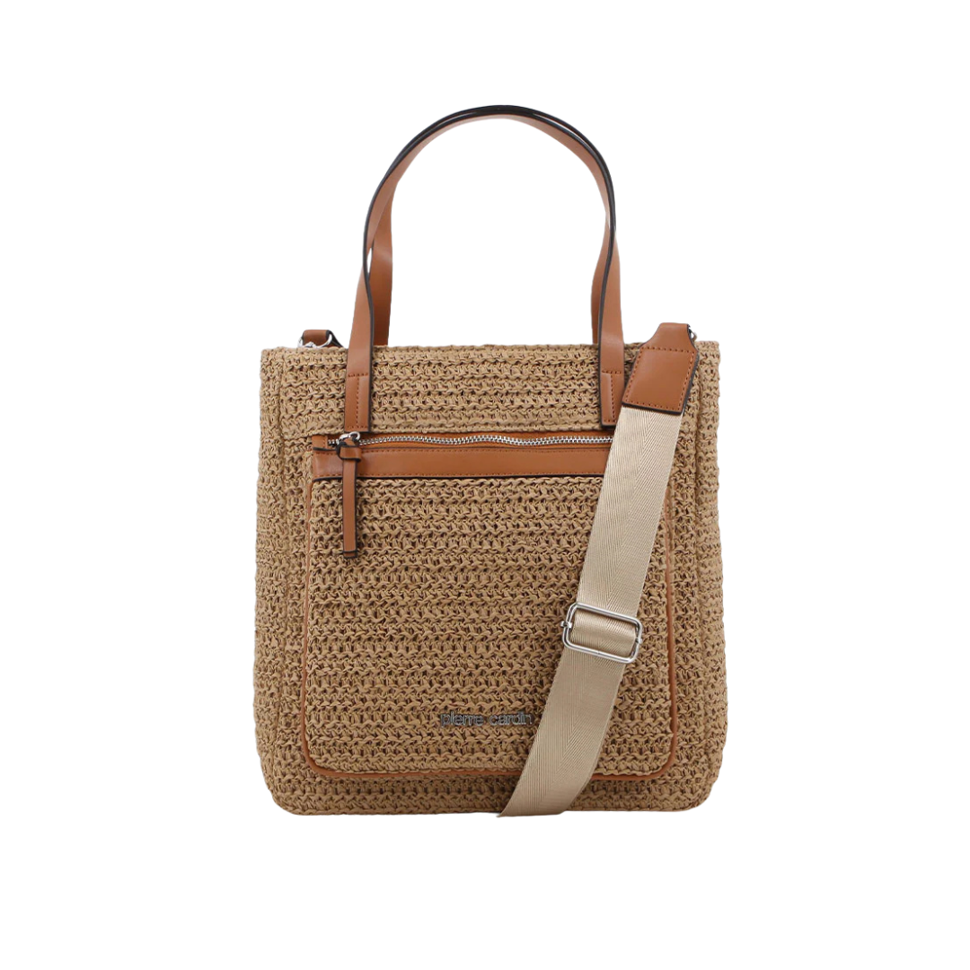 Pierre Cardin Isla Straw Tote - Tan