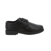 Pierre Cardin Youths Dino Leather School Shoes - Black