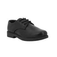 Pierre Cardin Youths Dino Leather School Shoes - Black