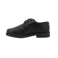 Pierre Cardin Youths Dino Leather School Shoes - Black
