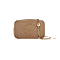 FENN Pouch Cappuccino -  Gold Zip