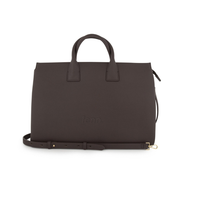 FENN Laptop Bag Chocolate Gold Zip