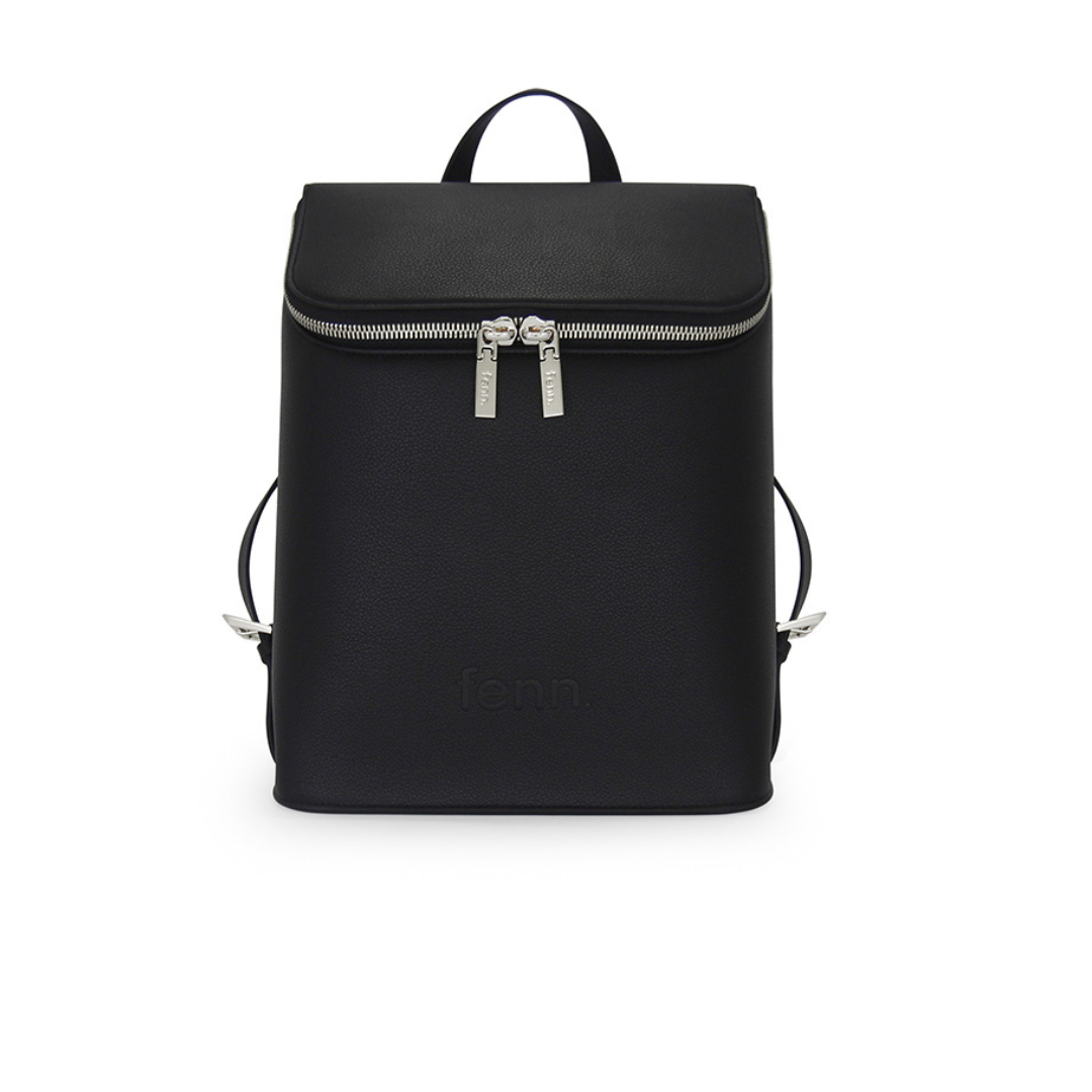 Fenn Backpack Black with Silver Zip