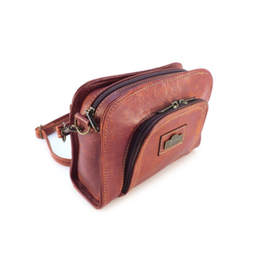 Der Lederhandler Shelley Genuine Leather Sling Bag - Tobacco