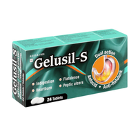 Gelusil-S Antacid Tablets (24 Pack) | Fast Heartburn & Gas Relief