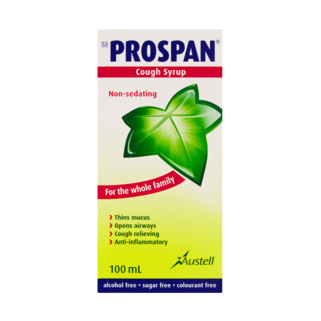 Prospan Cough Syrup 100ml bottle with ivy leaf extract for natural cough relief