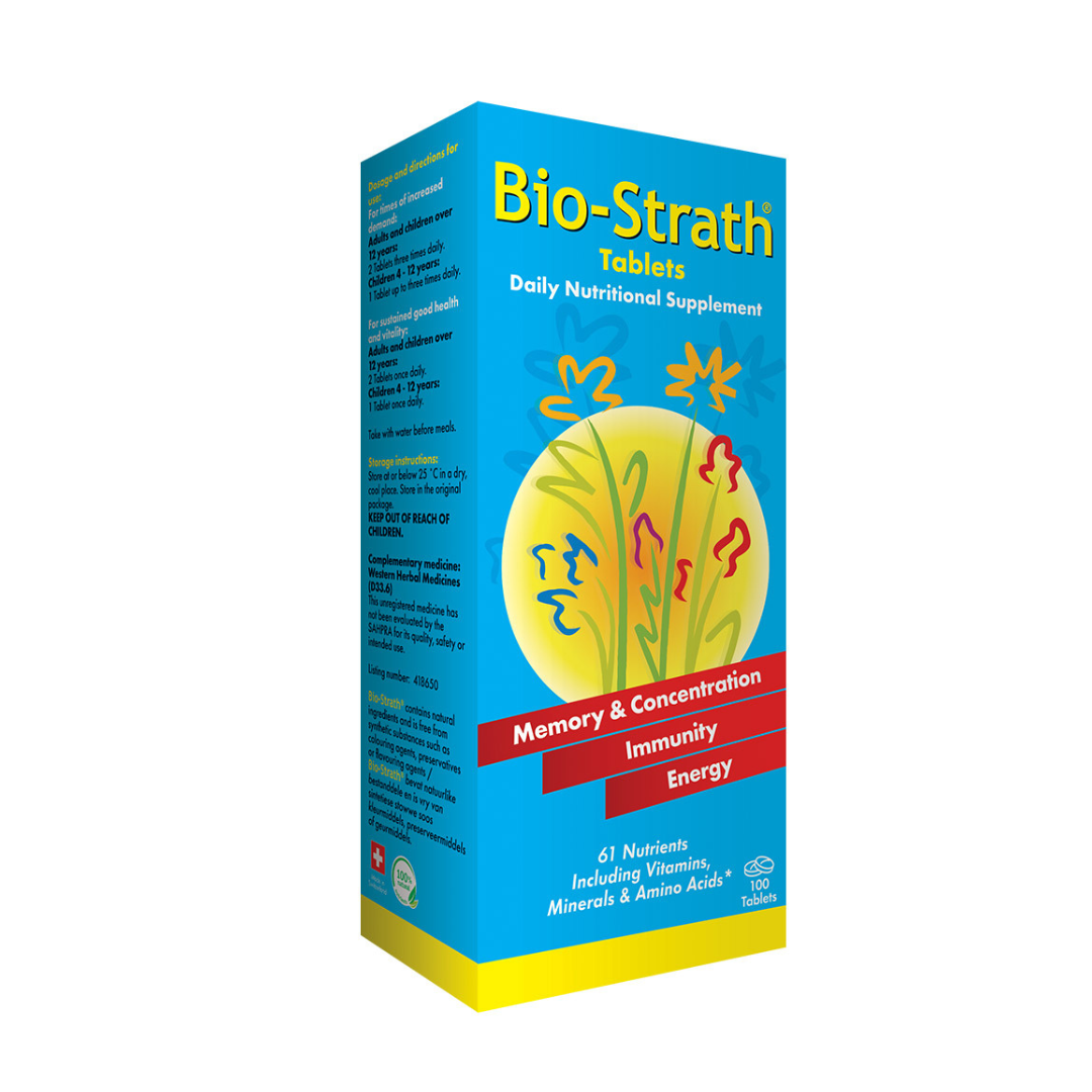 Bio-Strath Tablets Natural Energy and Vitality Supplement 100 tablets bottle