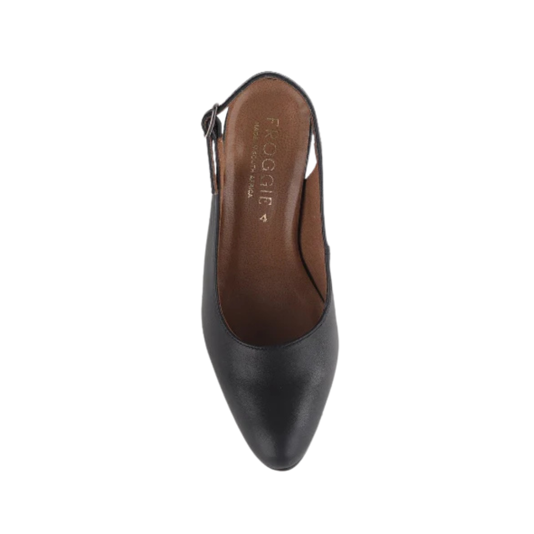 Froggie 12625 Pointed Court Shoes with Block High Heel