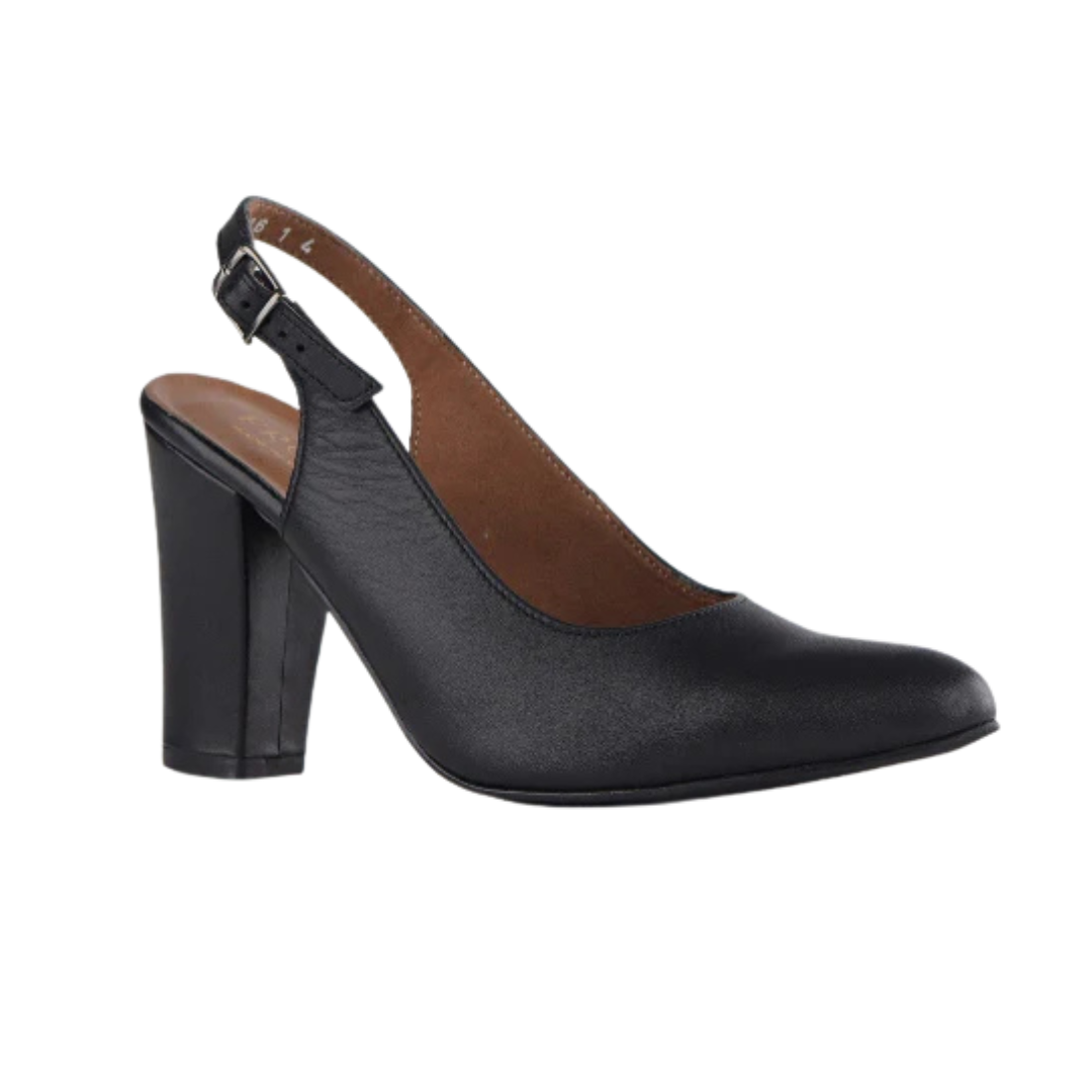 Froggie 12625 Pointed Court Shoes with Block High Heel