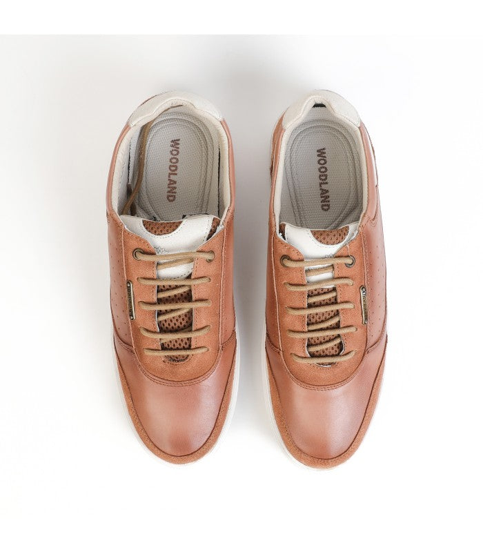 Woodland Follow Tan - Men's Casual Leather Lace-ups