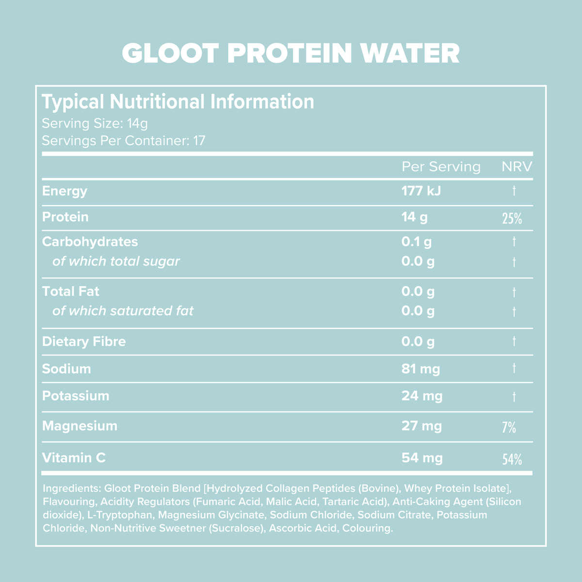 Gloot Protein water - Peaced Ice Tea